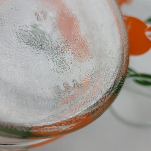 (2) Vtg Anchor Hocking Glass Orange Juice Carafe - Picture 8 of 12